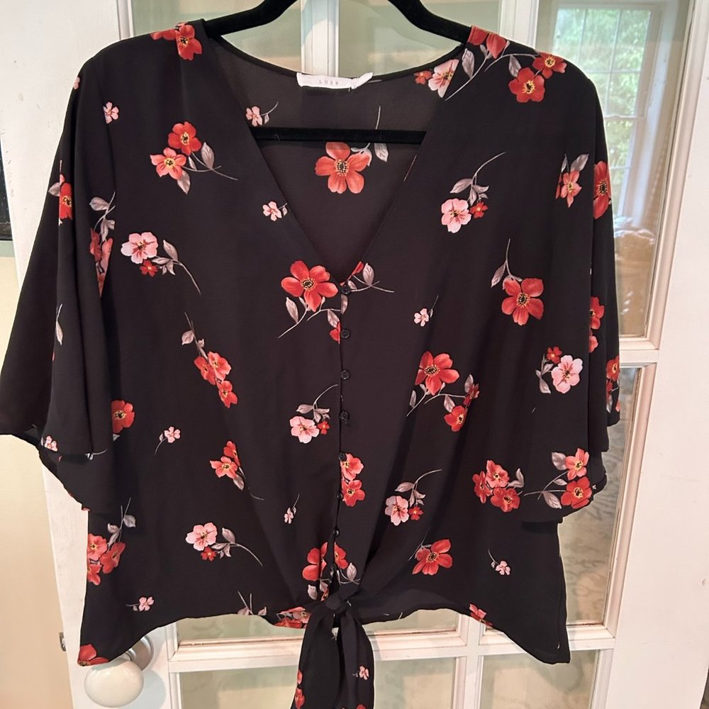 Cute front tie blouse